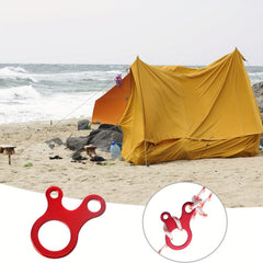 9pcs Camping Tent Wind Rope Buckle Adjustable Aluminum Cord Buckles 3 Holes