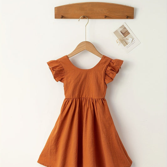 Baby Girl's Ruffle Pleated Dress for Casual Occasions