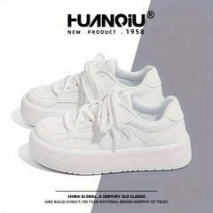 HUANQIU Women's Lace-up Lightweight Sports Sneakers