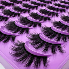 20 Pairs Natural Faux Mink Eyelashes Makeup Extension Wispy Thick Lashes