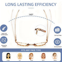 Retro Round Reading Glasses Anti Light Anti eye Fatigue Men Presbyopia