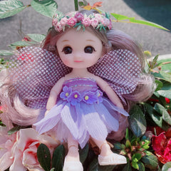 Flower Fairy Doll Wings BJD Doll Little Princess Toy Doll Hand Gift