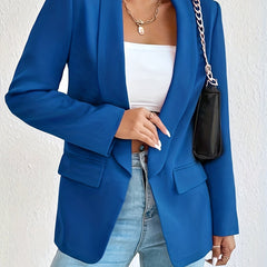 Casual Lapel Long Sleeve Blazer for Office Women's Clothing