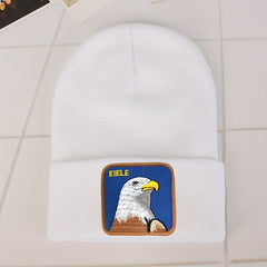 Eagle Patch Beanie Knit Hat Hip Hop Windproof Warm Skull Cap