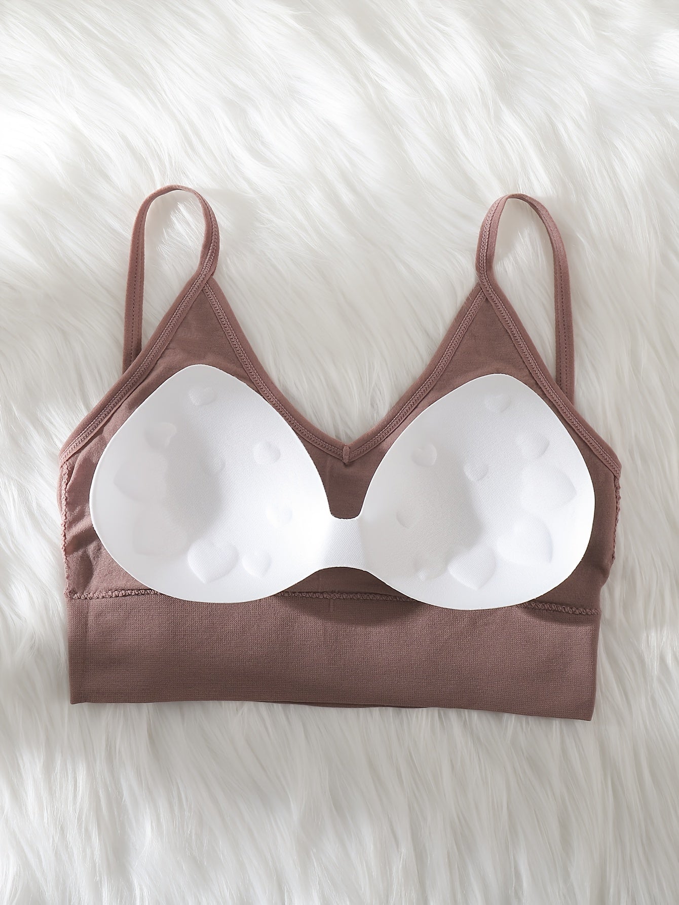 3pcs Solid Ribbed Cami Crop Tops V Neck Hollow Out Top Women's Lingerie