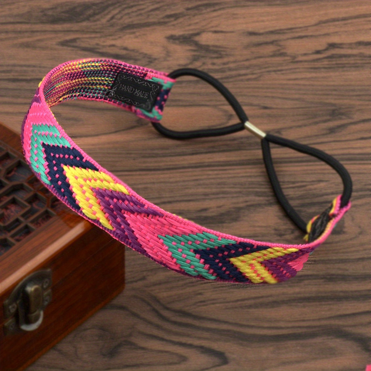 Bohemian Elastic Headband Retro Arrow Tip Printed Headdress Hair Accessories