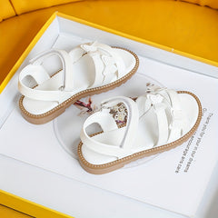 Non Slip Butterfly Princess Sandals for Girls Hook and Loop Fastener