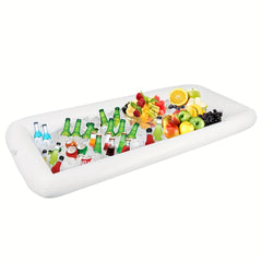Inflatable Ice Buffet Salad Serving Tray Cooler with Drain Plug
