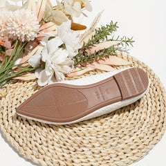 Women's Pointed Toe Slip On Flat Shoes Lightweight Walking Shoes