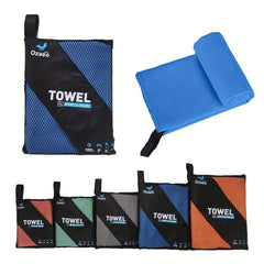 Microfiber Travel Towel with Mesh Bag, Quick Drying for Camping, Beach, Hiking