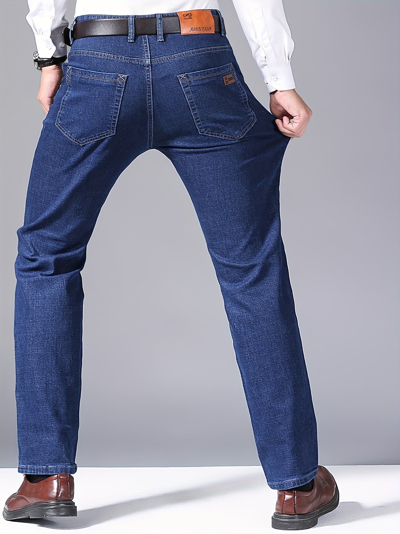 Men's Casual Street Style Straight Leg Denim Pants
