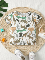 Cute Animal Print T-Shirts for Kids - Perfect for Summer