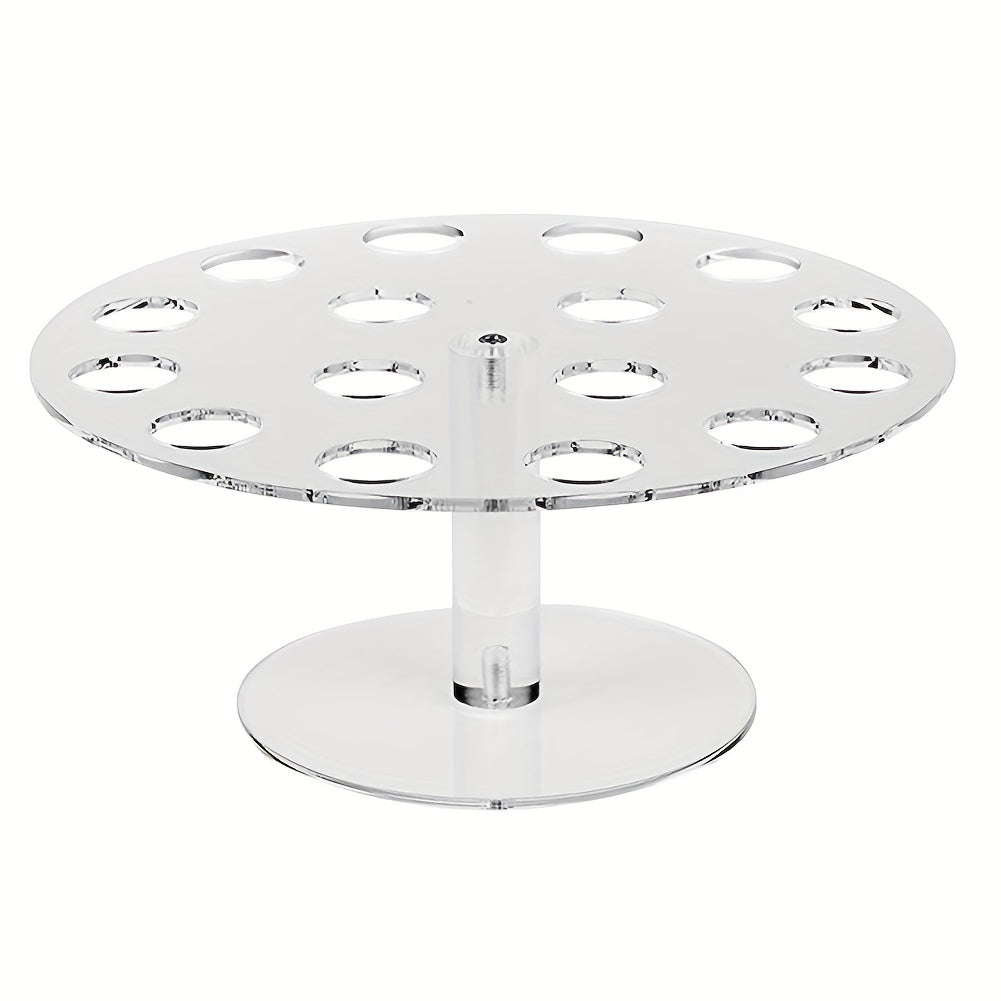 Acrylic Ice Cream Egg Cylinder Stand Holder with 16 Holes