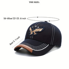 Eagle Embroidery Unisex Baseball Cap Dad Hats Adjustable
