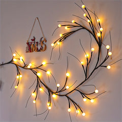 7ft Bendable Artificial Branches Lights USB Plug 48 LEDs Lighted Willow Vine