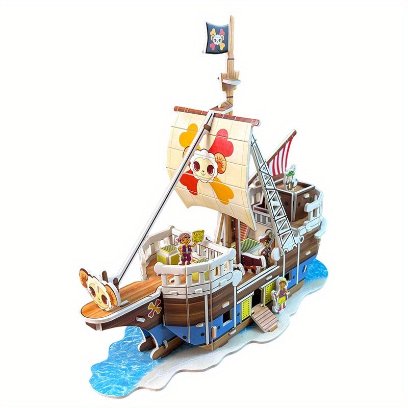 Pirate 3D Model Puzzle DIY Toy Fun Gift Improve Skills Concentration