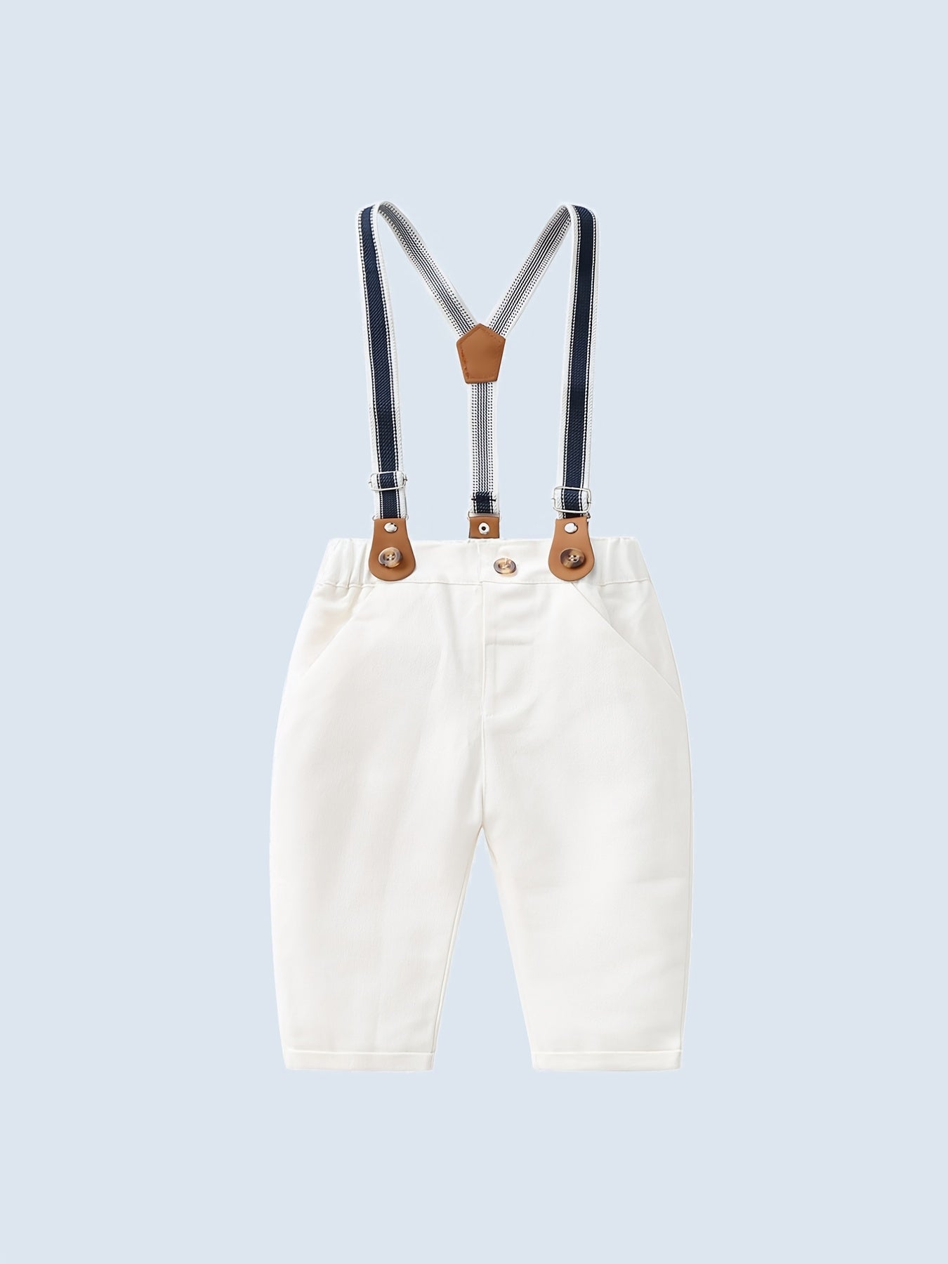 Baby Boys Gentleman Outfit Long Sleeve Bodysuit & Suspender Pants Set