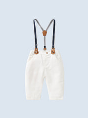 Baby Boys Gentleman Outfit Long Sleeve Bodysuit & Suspender Pants Set