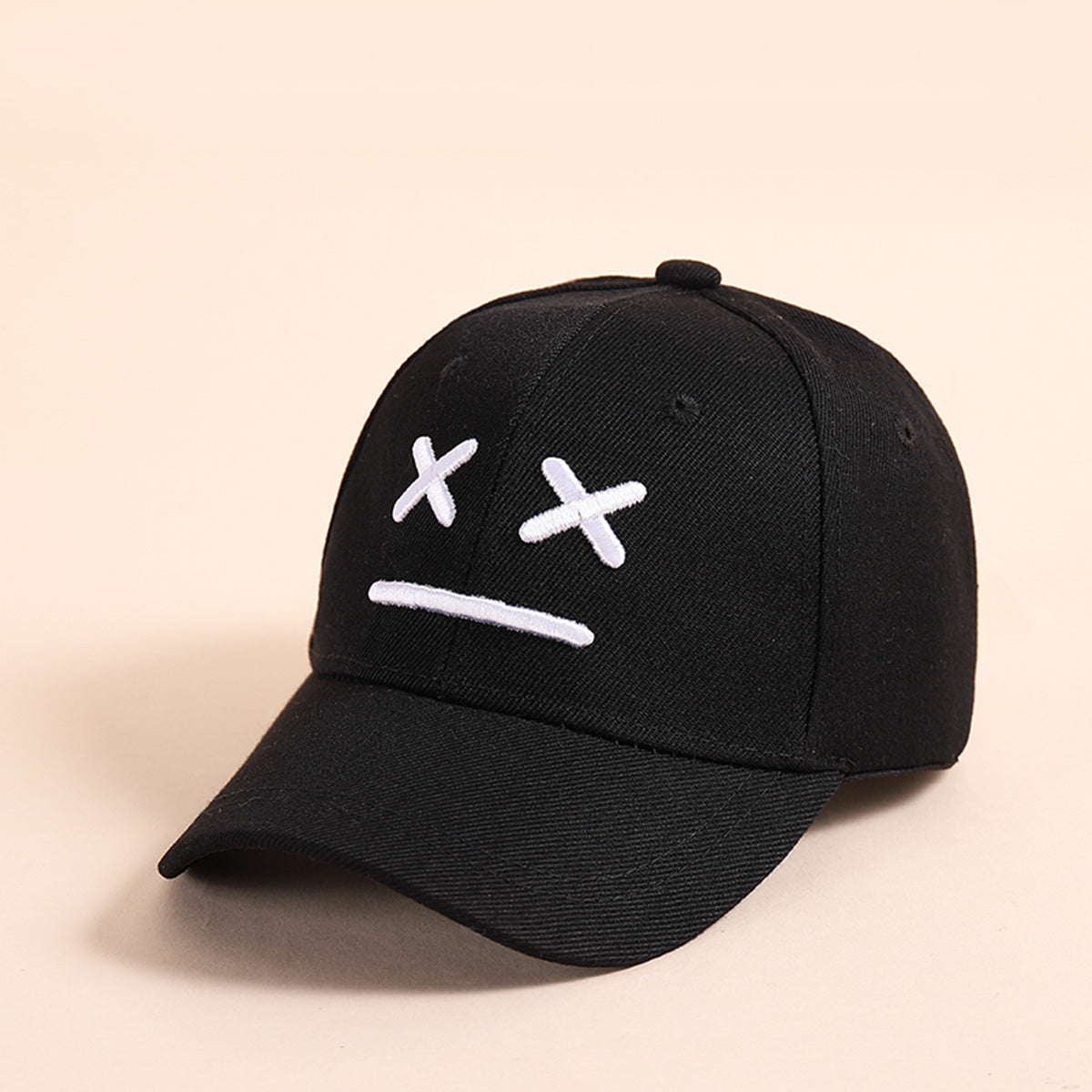 Boys Casual Baseball Cap UV Protection Embroidered Face Expression Cap