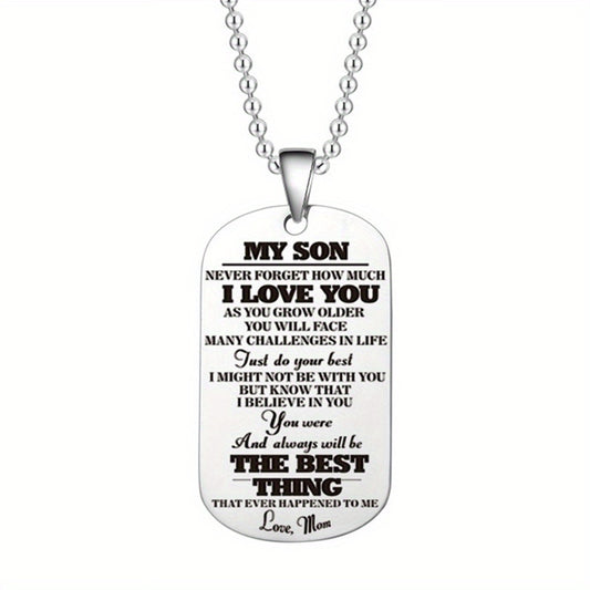 Parent Child Necklace Keychain Gift Mom/Dad To Son/Daughter Pendent