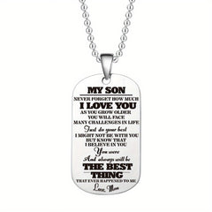 Parent Child Necklace Keychain Gift Mom/Dad To Son/Daughter Pendent