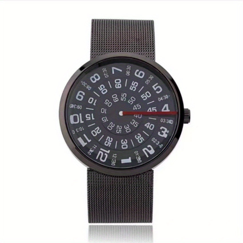 Casual Round Pointer Quartz Watch for Women and Men