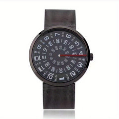 Casual Round Pointer Quartz Watch for Women and Men