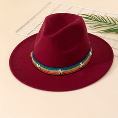 Vintage Rainbow Jazz Felt Hat
