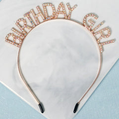 Golden Birthday Hairband For Girls