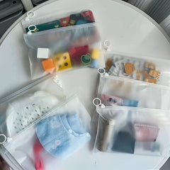 10pcs Extra Thick Transparent Sorting Bags for Storage & Travel