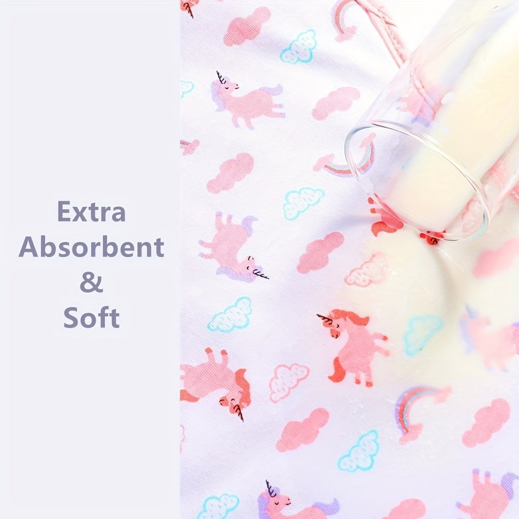 4 Pack Ultra Soft Burp Cloths Absorbent Waterproof Unisex Baby