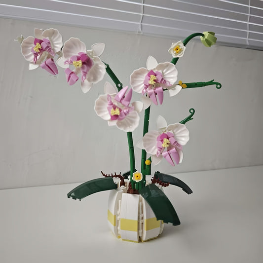 DIY Artificial Orchid Bouquet Kit ABS Plastic Material