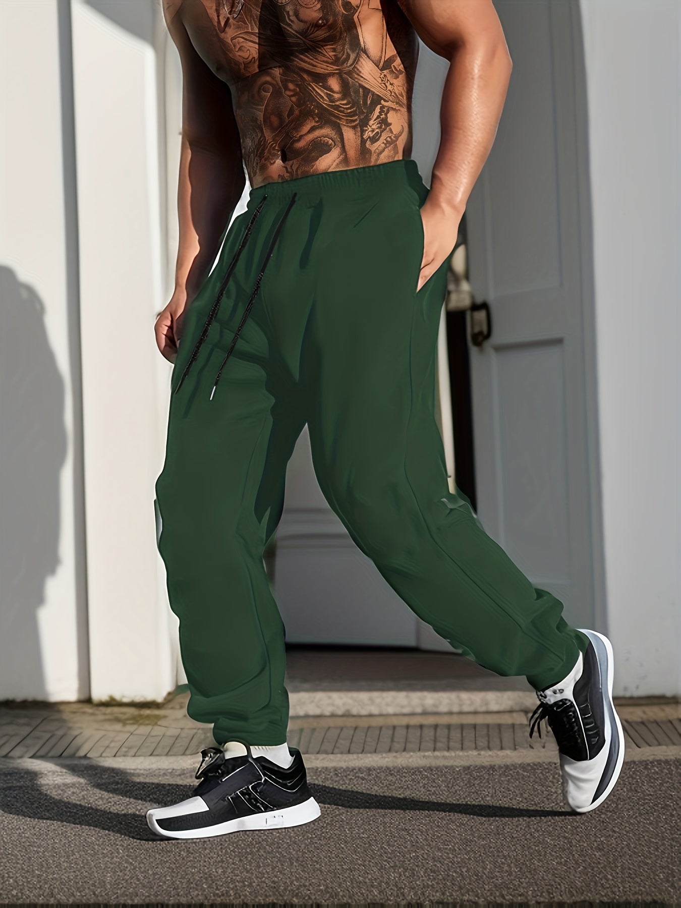 Men's Stretch Waist Drawstring Joggers Sweatpants
