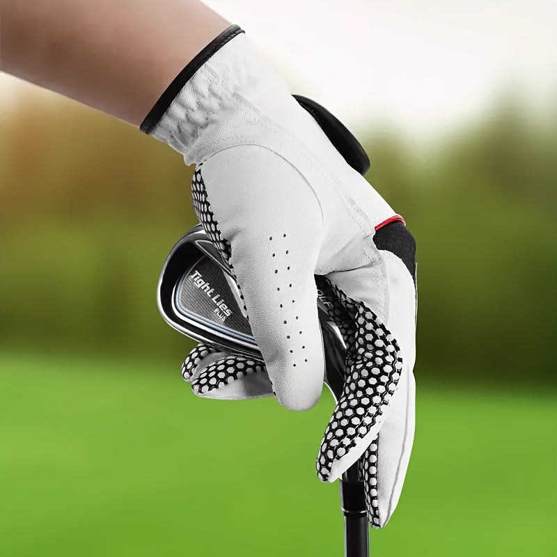 Wosofe Golf Gloves Non-slip PU Leather Left Hand Gloves Durable Breathable