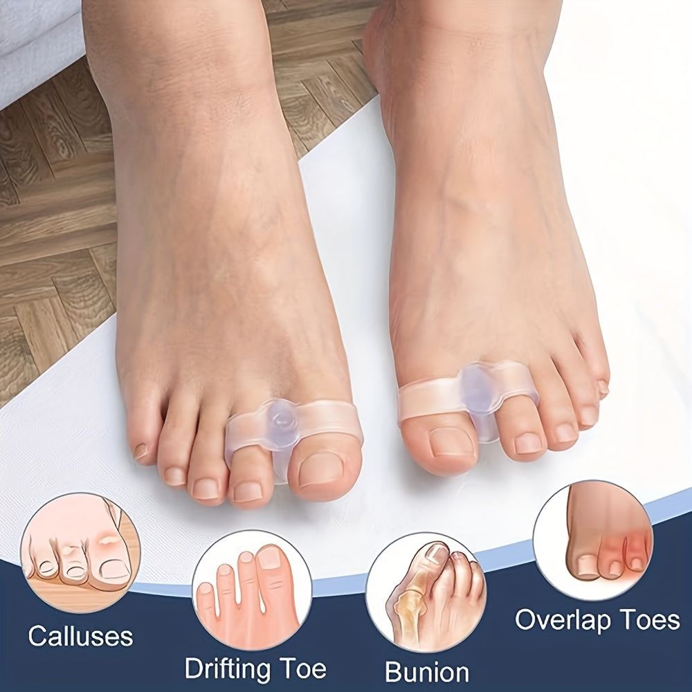 5 Pairs Gel Toe Corrector Toe Separators Silicone Big Toe Spacer for Bunion Pain