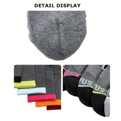 6 Pairs Basketball Socks for Men & Women - Cushioned Athletic Crew Socks
