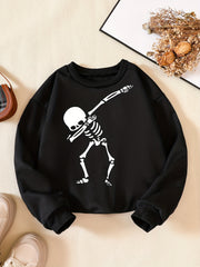 Girls' Dancing Skeleton Sweatshirt for Halloween Party