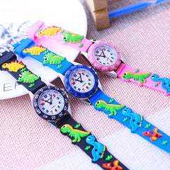 Kids Dino Silicone Watch Boys Girls Cartoon