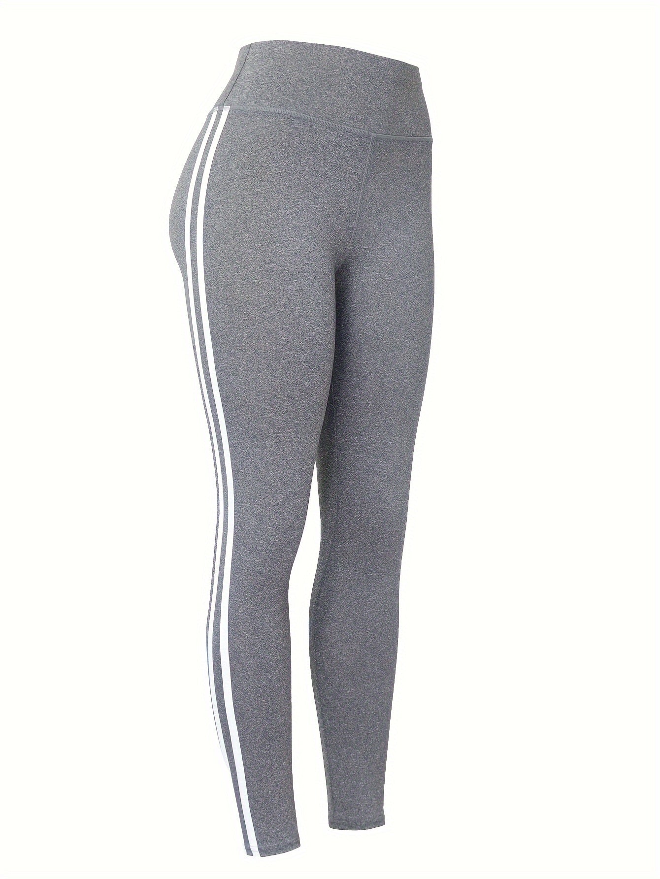 5pcs Stripe Side Yoga Leggings High Waist Fitness Workout Gym