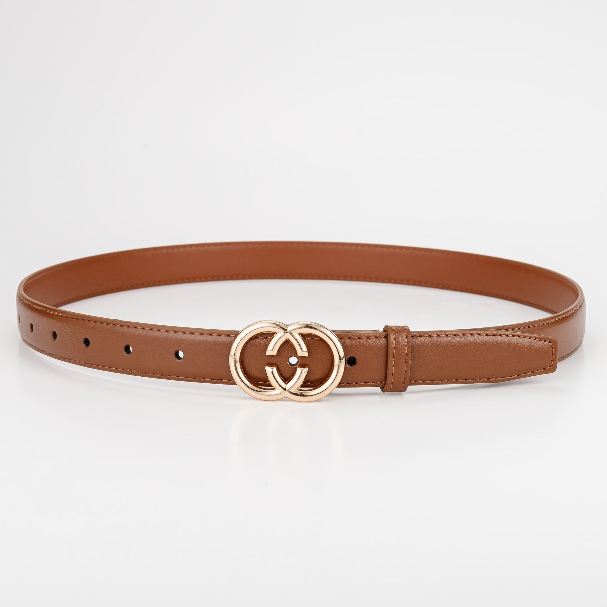 Round Buckle Belt Girls Boys Casual Decorative Accessories