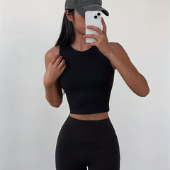 Detachable Chest Pad Backless Tank Top