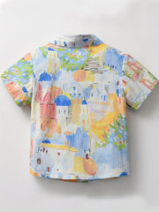 Boys Block Shirt Short Sleeves for Summer