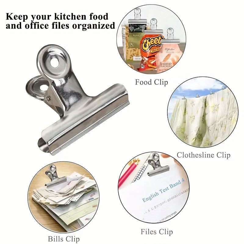 5pcs Stainless Steel Clip Loose leaf Clip Paper Clip Fabric Sewing Clip