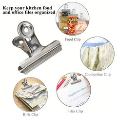 5pcs Stainless Steel Clip Loose leaf Clip Paper Clip Fabric Sewing Clip