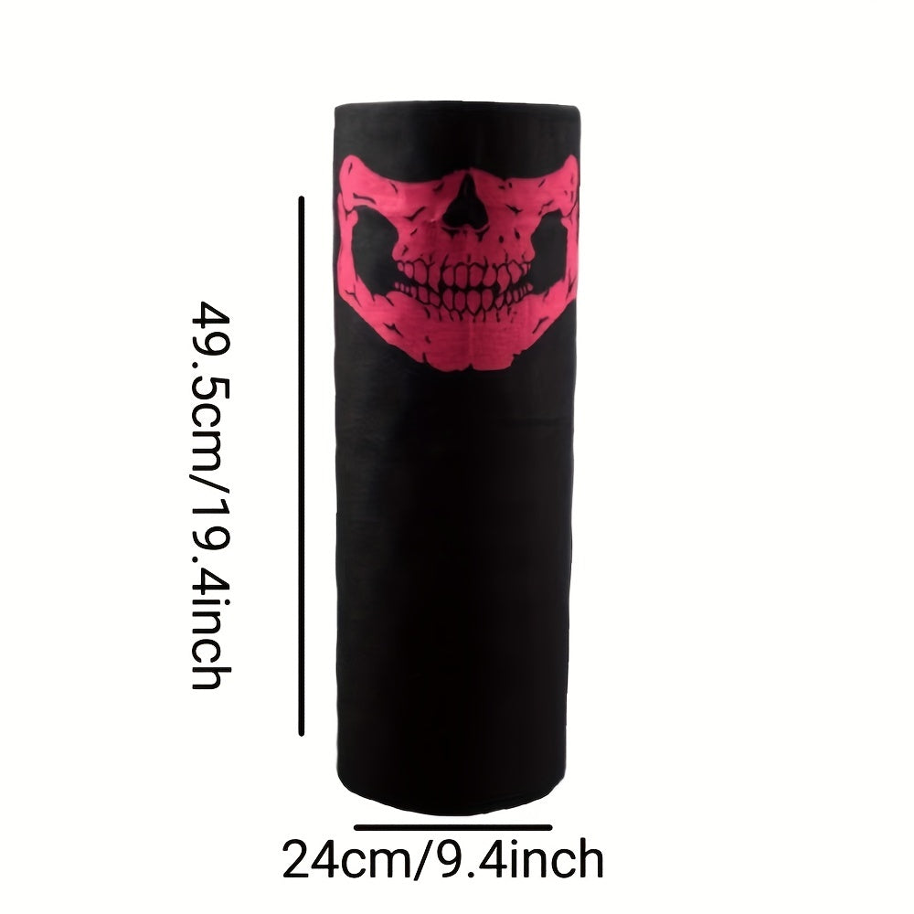 Skull Head Print Headscarf Hip Hop Mask Breathable Neck Gaiter Gothic Bandana