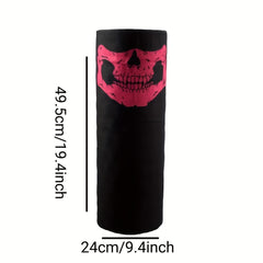 Skull Head Print Headscarf Hip Hop Mask Breathable Neck Gaiter Gothic Bandana
