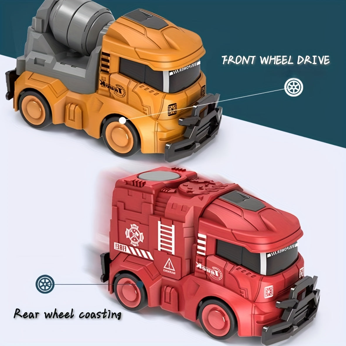 Inertia Simulation Toy Car 4-Piece Set