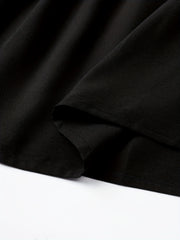 Solid Bow Knot Front Lantern Sleeve Round Neck Smock Maxi Dress