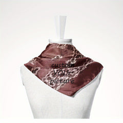 Custom Men's Square Scarf with Logo Image Soft Polyester Fiber