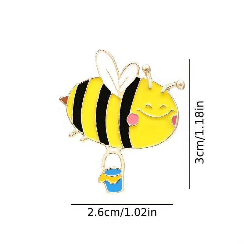 Sweet Little Bee Brooch for Girls - Alloy Pin for Clothes Bags and Accessories